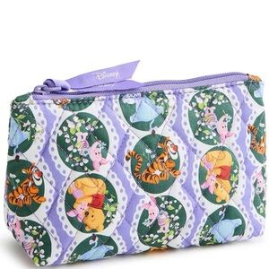 Vera Bradley Disney Winnie The Pooh Springtime Eyelet Floral Small Pouch NWT